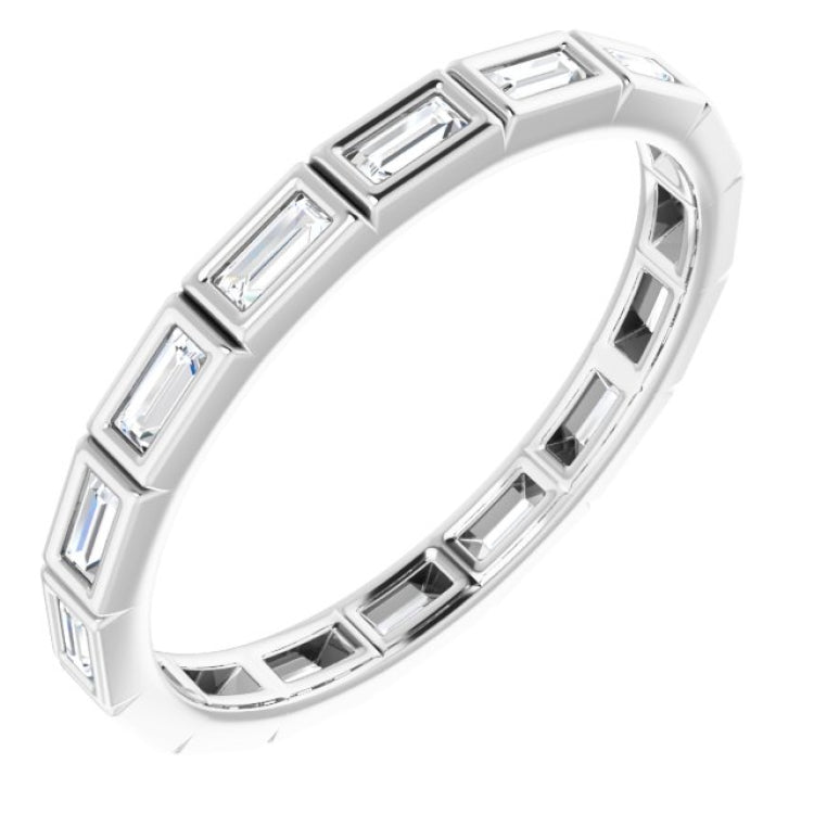10K White Gold 1/2 CTW Lab-Grown Diamond Eternity Band Size 9