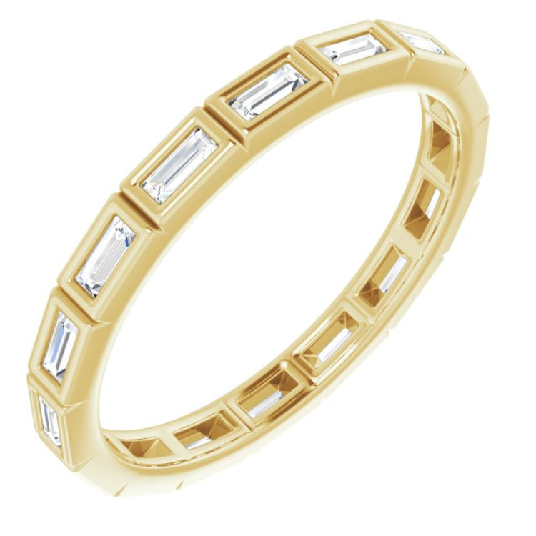10K Yellow Gold 1/2 CTW Lab-Grown Diamond Eternity Band Size 9