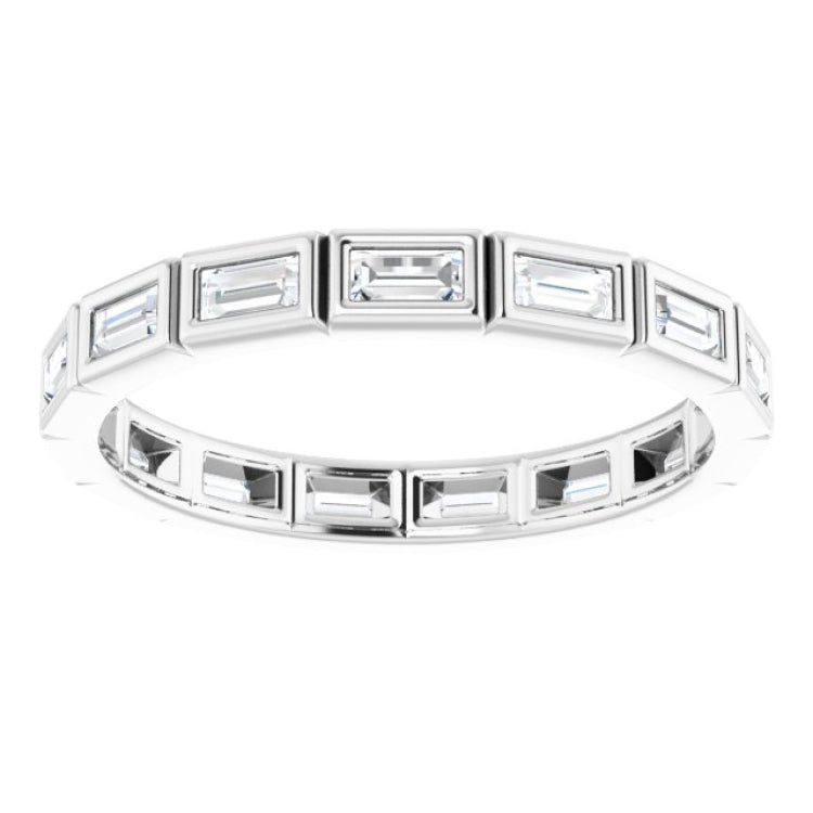 10K White Gold 1/2 CTW Lab-Grown Diamond Eternity Band Size 7.75
