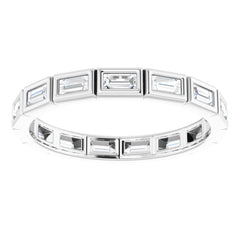 10K White Gold 1/2 CTW Lab-Grown Diamond Eternity Band Size 7.75