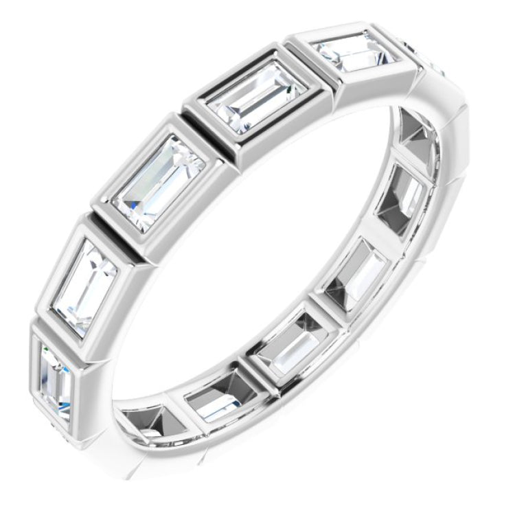 10K White Gold 3/4 CTW Lab-Grown Diamond Eternity Band Size 4.75