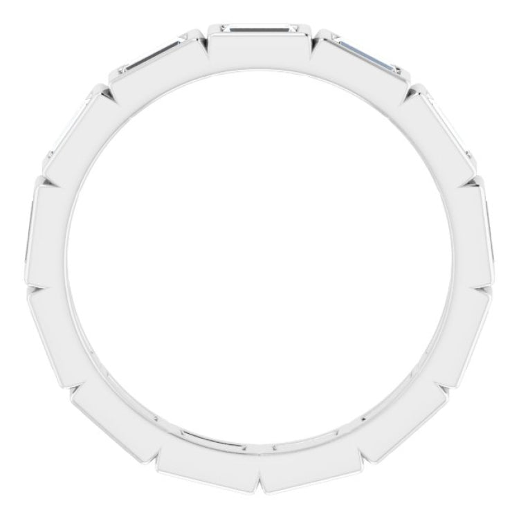 10K White Gold 3/4 CTW Lab-Grown Diamond Eternity Band Size 4.75