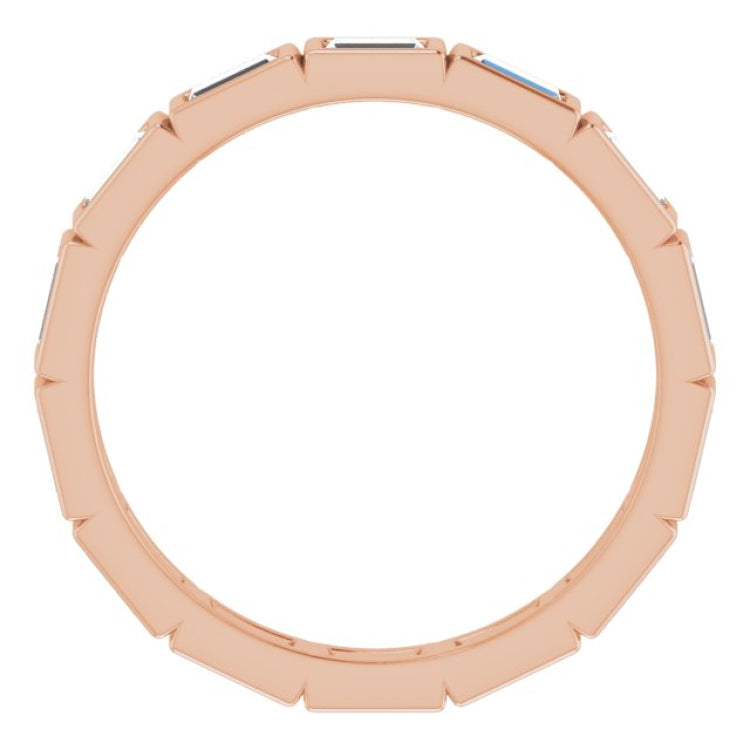 10K Rose Gold 7/8 CTW Lab-Grown Diamond Eternity Band Size 6.25