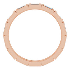 10K Rose Gold 7/8 CTW Lab-Grown Diamond Eternity Band Size 6.25