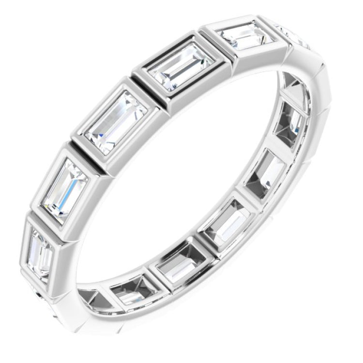 10K White Gold 7/8 CTW Lab-Grown Diamond Eternity Band Size 6.25