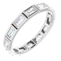 10K White Gold 7/8 CTW Lab-Grown Diamond Eternity Band Size 6.25