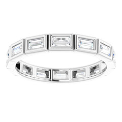 10K White Gold 7/8 CTW Lab-Grown Diamond Eternity Band Size 6.25
