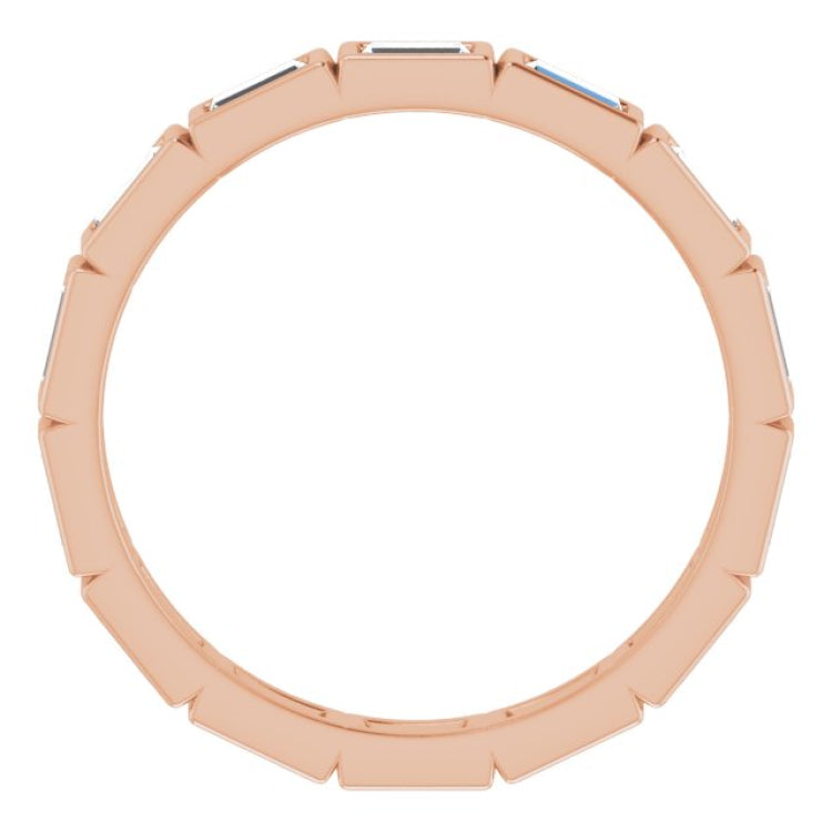 10K Rose Gold 7/8 CTW Lab-Grown Diamond Eternity Band Size 6.5