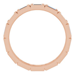 10K Rose Gold 7/8 CTW Lab-Grown Diamond Eternity Band Size 6.5