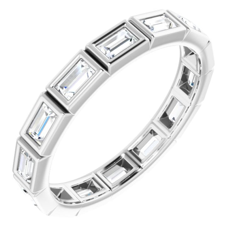 10K White Gold 7/8 CTW Lab-Grown Diamond Eternity Band Size 6.5