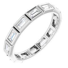 10K White Gold 7/8 CTW Lab-Grown Diamond Eternity Band Size 6.5
