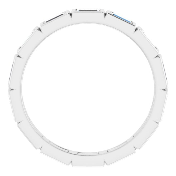 10K White Gold 7/8 CTW Lab-Grown Diamond Eternity Band Size 6.5