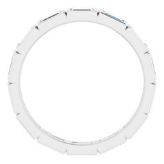 10K White Gold 7/8 CTW Lab-Grown Diamond Eternity Band Size 6.5