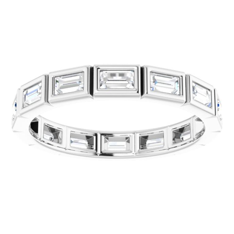 10K White Gold 7/8 CTW Lab-Grown Diamond Eternity Band Size 6.5