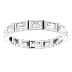 10K White Gold 7/8 CTW Lab-Grown Diamond Eternity Band Size 6.5