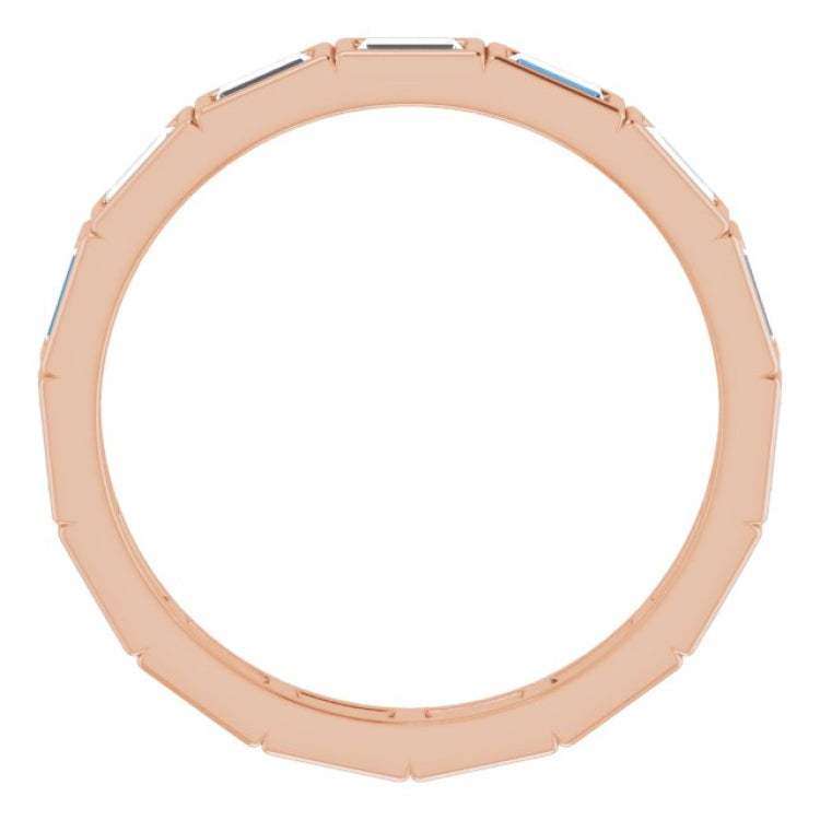 10K Rose Gold 9/10 CTW Lab-Grown Diamond Eternity Band Size 6.75