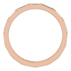 10K Rose Gold 9/10 CTW Lab-Grown Diamond Eternity Band Size 6.75