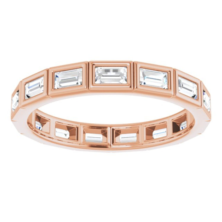 10K Rose Gold 9/10 CTW Lab-Grown Diamond Eternity Band Size 6.75
