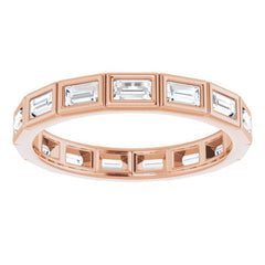 10K Rose Gold 9/10 CTW Lab-Grown Diamond Eternity Band Size 6.75
