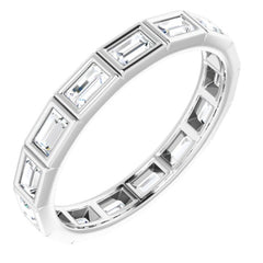 10K White Gold 9/10 CTW Lab-Grown Diamond Eternity Band Size 6.75