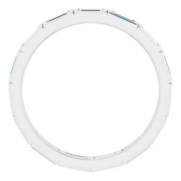 10K White Gold 9/10 CTW Lab-Grown Diamond Eternity Band Size 6.75