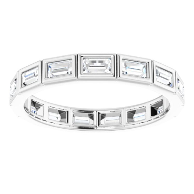 10K White Gold 9/10 CTW Lab-Grown Diamond Eternity Band Size 6.75