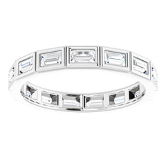 10K White Gold 9/10 CTW Lab-Grown Diamond Eternity Band Size 6.75