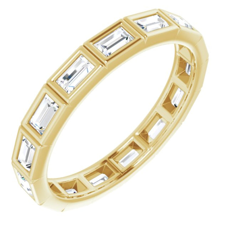 10K Yellow Gold 9/10 CTW Lab-Grown Diamond Eternity Band Size 6.75
