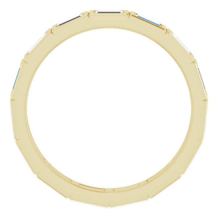 10K Yellow Gold 9/10 CTW Lab-Grown Diamond Eternity Band Size 6.75