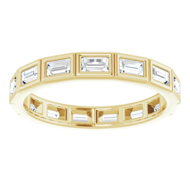 10K Yellow Gold 9/10 CTW Lab-Grown Diamond Eternity Band Size 6.75