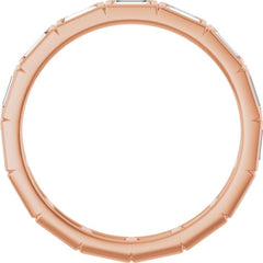 10K Rose Gold 9/10 CTW Lab-Grown Diamond Eternity Band Size 7