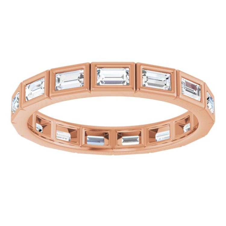 10K Rose Gold 9/10 CTW Lab-Grown Diamond Eternity Band Size 7