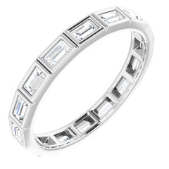 10K White Gold 9/10 CTW Lab-Grown Diamond Eternity Band Size 8.5