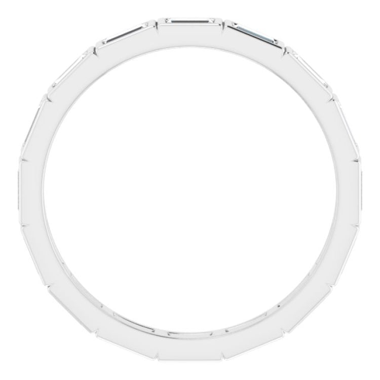 10K White Gold 9/10 CTW Lab-Grown Diamond Eternity Band Size 8.5