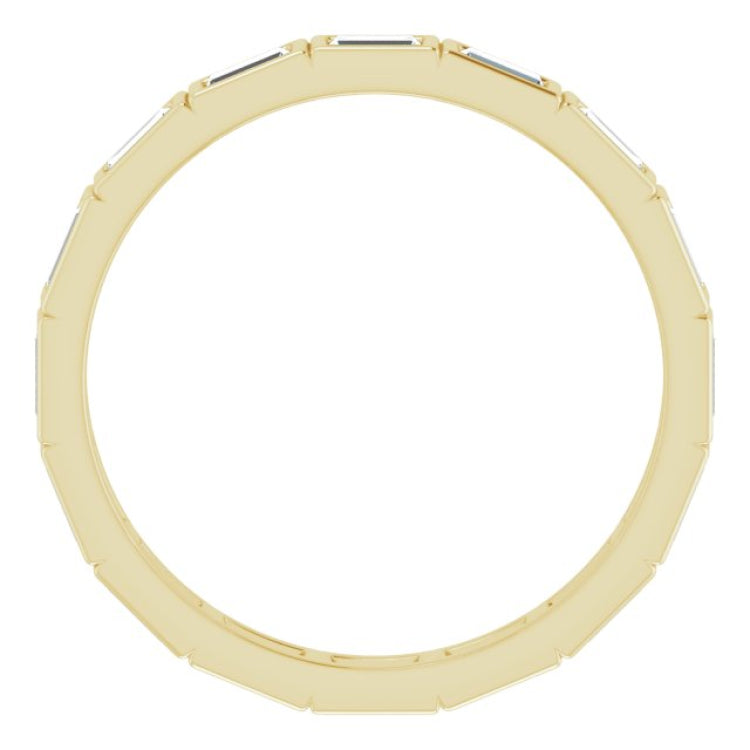 10K Yellow Gold 9/10 CTW Lab-Grown Diamond Eternity Band Size 8.5