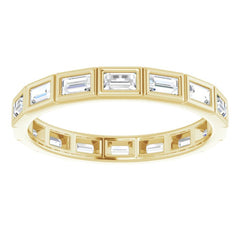 10K Yellow Gold 9/10 CTW Lab-Grown Diamond Eternity Band Size 8.5