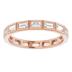 10K Rose Gold 9/10 CTW Lab-Grown Diamond Eternity Band Size 8.75