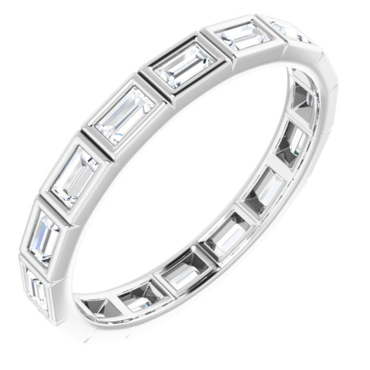 10K White Gold 9/10 CTW Lab-Grown Diamond Eternity Band Size 8.75
