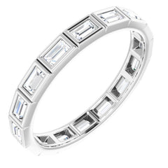 10K White Gold 9/10 CTW Lab-Grown Diamond Eternity Band Size 8.75