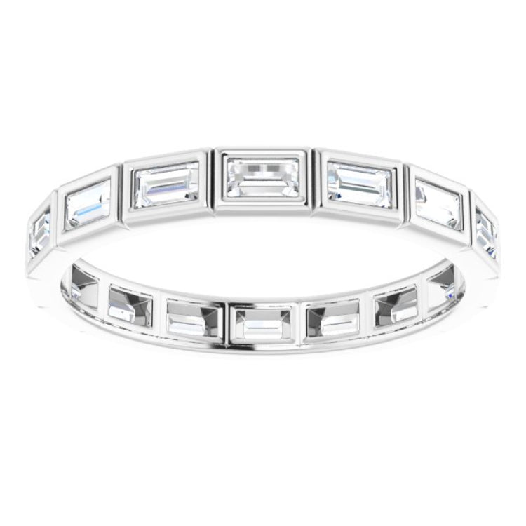 10K White Gold 9/10 CTW Lab-Grown Diamond Eternity Band Size 8.75