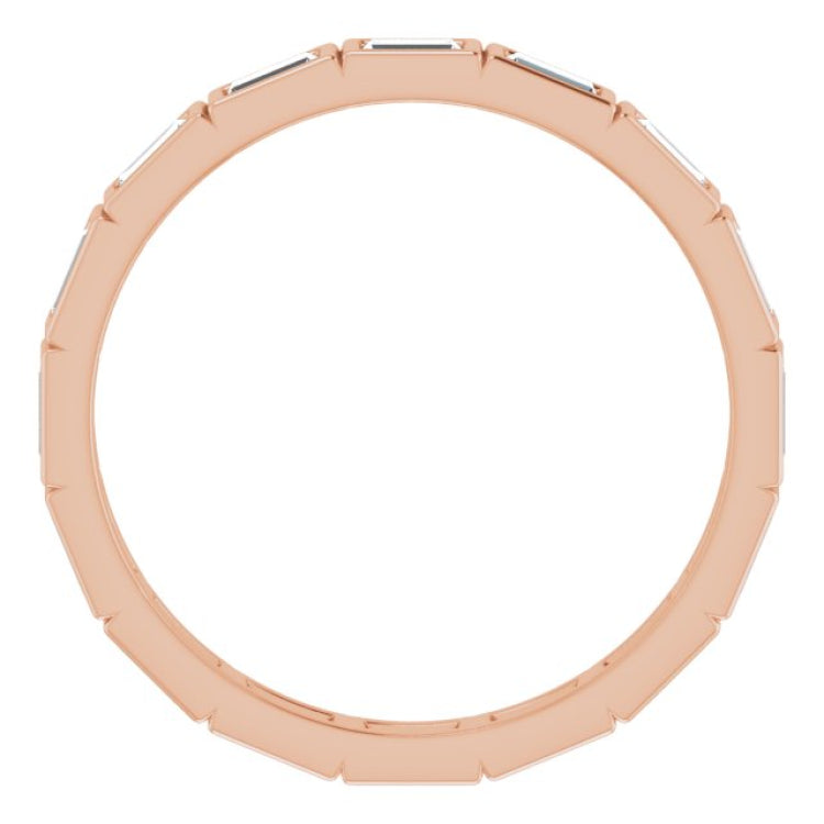 10K Rose Gold 9/10 CTW Lab-Grown Diamond Eternity Band Size 9