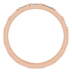 10K Rose Gold 9/10 CTW Lab-Grown Diamond Eternity Band Size 9