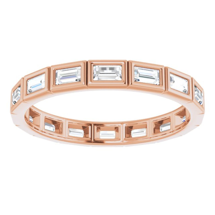 10K Rose Gold 9/10 CTW Lab-Grown Diamond Eternity Band Size 9