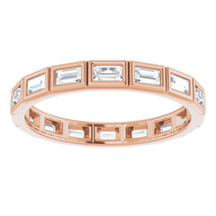 10K Rose Gold 9/10 CTW Lab-Grown Diamond Eternity Band Size 9
