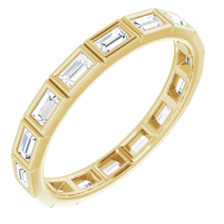 10K Yellow Gold 9/10 CTW Lab-Grown Diamond Eternity Band Size 9