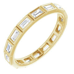 10K Yellow Gold 9/10 CTW Lab-Grown Diamond Eternity Band Size 9