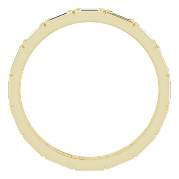 10K Yellow Gold 9/10 CTW Lab-Grown Diamond Eternity Band Size 9