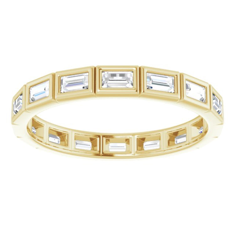 10K Yellow Gold 9/10 CTW Lab-Grown Diamond Eternity Band Size 9