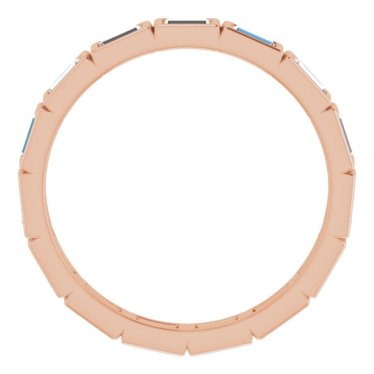 10K Rose Gold 1 1/4 CTW Lab-Grown Diamond Eternity Band Size 8