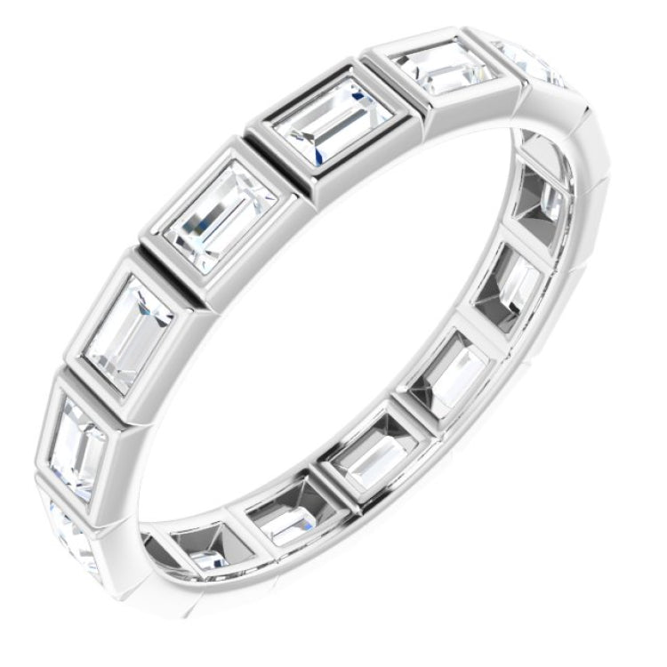 10K White Gold 1 1/4 CTW Lab-Grown Diamond Eternity Band Size 8